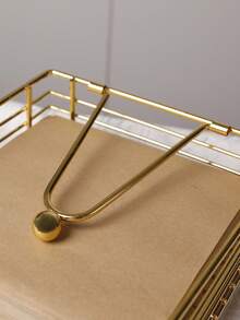 Scandinavian Metal Napkin Holder, Iron Tissue Dispenser Stand For Kitchen, Dining Table, Cafe & Restaurant Use - Gold - View 8