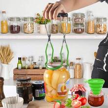 Pinzas para Levantar Tarros Elevador de Tarros con para Cualquier Tamaño Tarros de Conservas Tarros de Vidrio Agarre  Y Protegido(verde) - verde - Ver 6