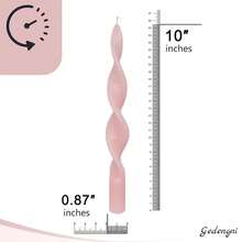 Long Candlesticks Spiral Taper Candle, 10 Inches Handmade Tapered Candles Pink Candle Sticks Flame Twisted Candlestick For Dinner Decor Housewarming Women Gift Idea 2pcs (4D-Pink){Inchcolor_nameinch:InchPinkinch,Inchsize_nameinch:Inch8INCHinch} - 粉色 - 查看 7
