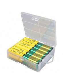 1PC AA/AAA Battery Storage Box Transparent Battery Storage Box Can Accommodate 24 AA Batteries Or 24 AAA Batteries