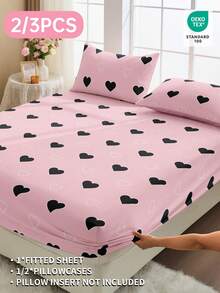 2/3pcs Fitted Sheet Set, Bedding, Mattress Protector, Bed Cover, Bed Sheet, Home Decoration, Cozy Home Textile, Breathable And Anti-Pilling Mattress Protector, Soft And Skin-Friendly, Soft And Comfortable Bedding For Bedroom, Fashional Mattress Cover, Fully Covered Mattress Protector
