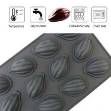 1pc Silicone Cocoa Fruit Shaped Mousse Cake Mold, Suitable For Baking Mousse, Cake, Chocolate Candy, Candle, Handmade Soap And Other Holiday Gifts - Grey - View 4
