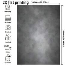 Gray Gradient Vintage Abstract Texture, Suitable For Portrait Photography Studio Props, Portrait Photography Banners, Vinyl Material - Dark Grey - View 7