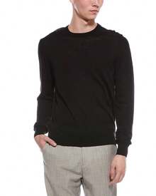 Bruno Magli Merino Wool Crewneck Sweater - màu đen - Xem 2