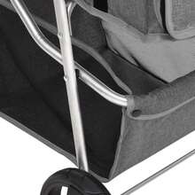 vidaXL Faltbarer Hundewagen Grau 80x46x98 Cm Aus Oxford-Gewebe - Grey - View 10
