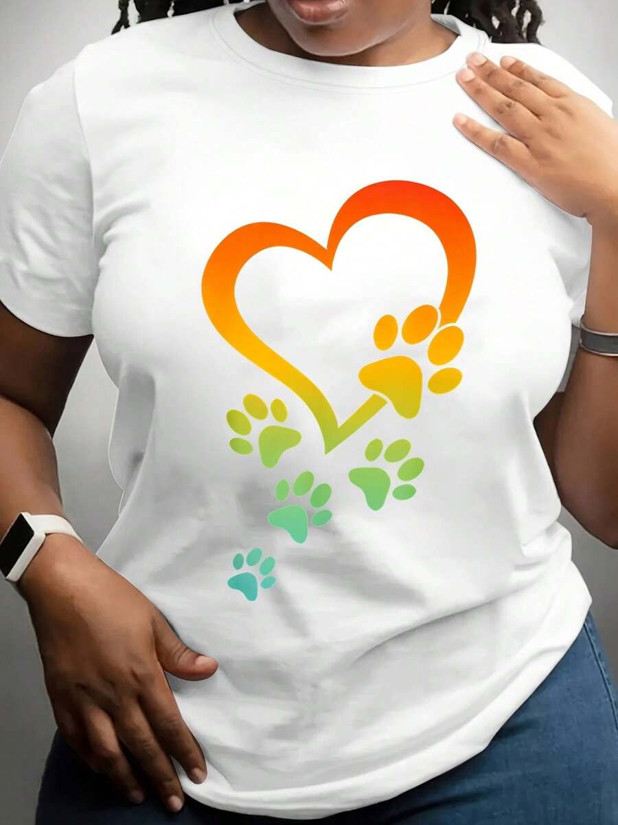 Camiseta 100% algodón Casual Blanca para Mujer Talla Grande con Estampado Floral Rosa y Multicolor - Blusa de Manga Corta y Cuello Redondo, Ideal para Uso Diario en Primavera y Verano, Fiestas y Outfits, Lavable a Máquina (Flores Rosas, Amarillo, Marrón, Melocotón)