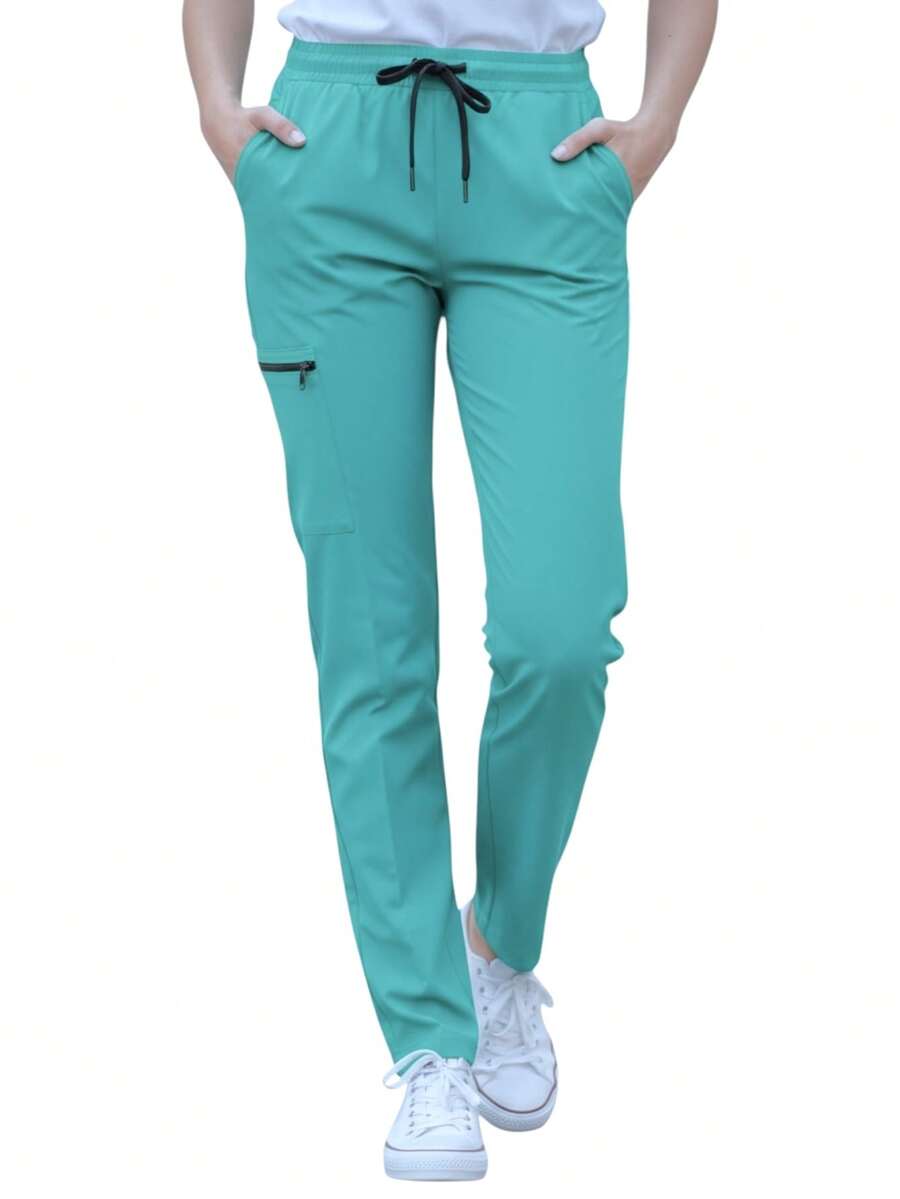 SOULMATE Alex_a Lady Surgical Pants - Mint Blue - View 1