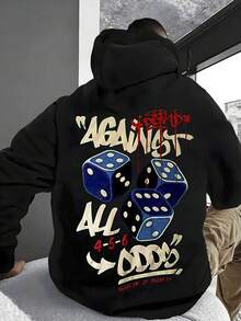 Sudadera con capucha de otoño e invierno para hombre, de manga larga, a la moda, informal, versátil, básica, informal - Negro - Ver 1