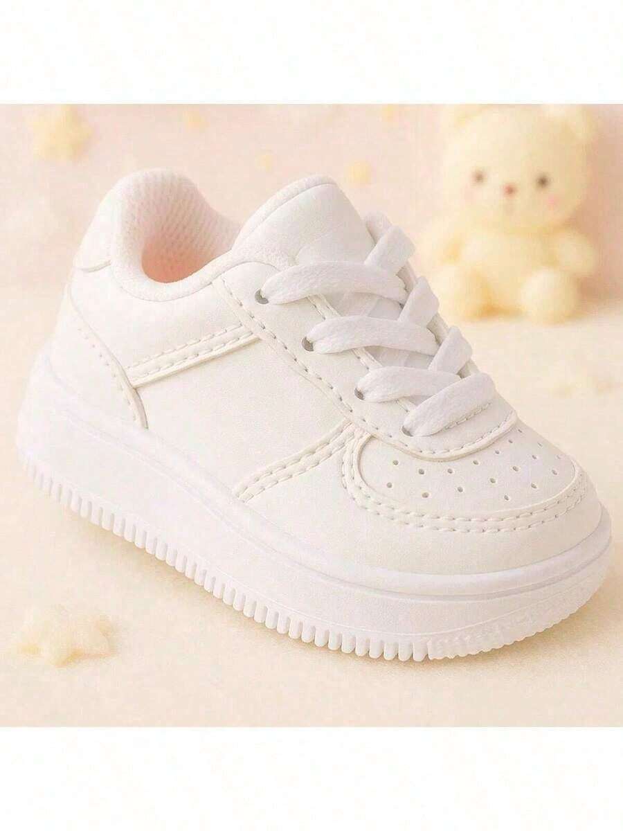 Tênis Infantil Confortável e Seguro | Esportivo, Macio e Antiderrapante - 18 ao 34 - Branco - Visão 1