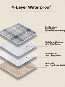 防水可水洗床垫垫，可重复使用尿布垫，可重复使用月经垫，可重复使用失禁垫，防滑吸水哺乳垫，适用于失禁、月经期，四季皆宜，床垫保护垫，适用于女性经期、失禁、尿床，成人及老年人 - 彩色 - 查看 6