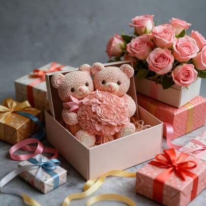 Cute Teddy Bear Bouquet Silicone Candle Mold - DIY Creative Candle Making Tool For Birthday Party, Home Decor & Gift Ideas