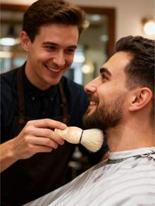 WANMEI Hairdressing Shaving Brush For Men, Facial Cleansing Brush, Foaming Brush 1PC Yellow Professional Shaving Brush For Men – Soft Bristle Facial Cleansing And Foaming Brush For Wet Shave And Beard Care – Classic Barber Hairdressin Brush For Smooth Lather Application And Deep Pore Cleaning – Gentle Skin Exfoliating Brush For Daily Facial Care