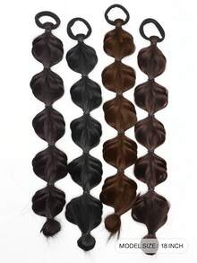 18英寸假发马尾发带发圈手工编织脏辫发饰 - 彩色 - 查看 3