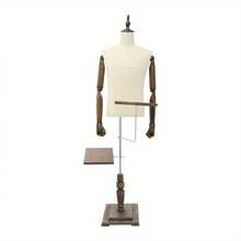 SENDERPICK Height-Adjustable Male Half-Body Doll Model With Freely Adjustable Clothing Length And Display Features, Including Trouser Holder, Shoe Holder, And Detachable Arm. Display Stager For Clothing Stores. - 白色 - 查看 4