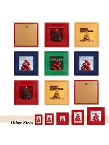 1个/3个彩虹系列彩色卡纸相框，尺寸分别为6英寸、7英寸、8英寸、10英寸、12英寸，适合装饰画廊墙或客厅墙面，可用作情人节或教师节礼物，不含相纸，也可用于生日、毕业典礼等场合。 - 彩色 - 查看 1