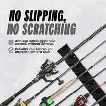 Fishing GripLock Vertical Fishing Rod Rack U2013 Wall - Mounted Fishing Rod Holder Garage U2013 Stores To 9 Rods Or Combos U2013Space - Saving Durable Fishing Rod Holders Serious Anglers