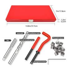 Huini 131pc Thread Repair Kit HSS Drill Helicoil Metric Set - M5 M6 M8 M10 M12 - M5 M6 M8 M10 M12 - View 2