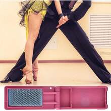 Cepillo de Zapatos de Alambre portátil, Cepillo de Zapatos de Baile de salón Plegable para Baile Latino de Tango de Salsa - Rojo - Ver 3