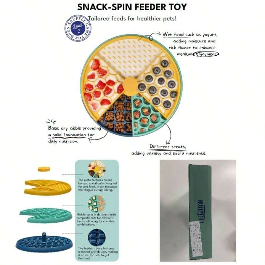 Interactive Spinning Puppy Puzzle And Slow Feeder, Dog Enrichment Toys, Dog Game IQ Training And Mental, Food Bowls Small, Medium And Large Dogs - 最初的 - 查看 1