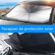 Cubierta solar del parabrisas del automóvil de 1 pieza, protector solar reflectante plegable para la ventana delantera del automóvil protege el vehículo de los rayos UV y el calor, mantiene el vehículo fresco, adecuado para la mayoría de los vehículos - Negro - Ver 3