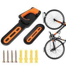 1pc Mountain Bike Wall Mount Rack, Sturdy Load Bearing Hook, Space Saving Folding Bike Hanger Accessory