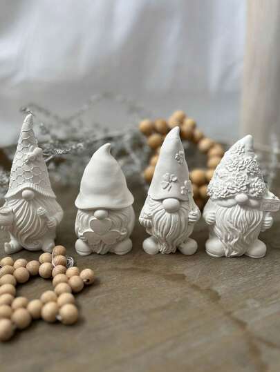 3pcs/Set Santa Claus Silicone Molds, Includes Clover Braid Dwarf, Clover Big Mustache Dwarf Molds, Suitable For DIY Candle/Plaster Clay/Crystal Epoxy - Christmas Handmade Gift, Crafters, Home Decor Enthusiasts