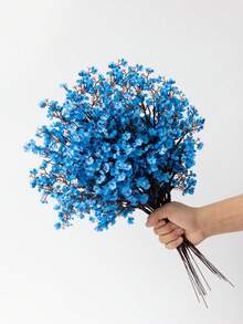 MEHELANY 8支仿真满天星，18.11英寸蓝色仿真满天星花束，适用于家居室内装饰、春夏派对装饰、户外花园、室内壁炉、门廊装饰、婚礼、派对DIY花艺装饰、礼物、母亲节/DIY花环/婚礼背景装饰 - 彩色 - 查看 5