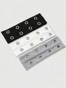 Grunge Punk  1pcs  Fashion Perforated Wide Headbands, Suitable For Streetwear, Casual Wear And Outings Hair Band Turban Headband Sweatband - 黑色 - 查看 2