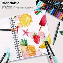 24/36/48/60/72/80/100/120/168 Colors Dual Tip Marker Pens, [Professional Art Use] Markers, Highlighters, Drawing Pens, Suitable For Manga And Sketching - Art Supplies, Office Supplies, Perfect Christmas And Birthday Gift - Sets - View 5
