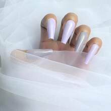 Glossy Extra Long Fake Nail 100pcs Mixed Color Press On Nails Full Cover Ballerina Artificial Coffin False Nails Decor For Women Fgirl DIY Fingernails Designs{Inchcolor_nameinch:InchMixedColorBinch} - 混合顏色B - 查看 5