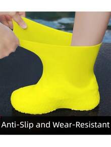1 Pair/2 Pairs/3 Pairs Unisex Waterproof Shoe Covers, Anti-Slip Thick Durable Rain Boots Overshoes For Rainy Days Insulation, Galentines, Puppy, Carnival