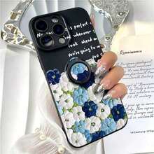 [Teléfono] Soporte de anillo de silicona, TPU antigolpes con agarre giratorio de 360°, cobertura total para phone 12, 13, 14, 15 y 16 (incluidos Pro/Pro/Plus). Colores: negro, blanco y azul. - Multicolor - Ver 3