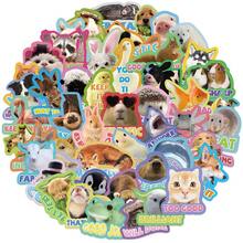 50张奖励贴纸，趣味动物激励，教师用品，DIY笔记本电脑，水瓶，行李箱，文具，手机，防水趣味贴纸