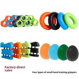 4pcs Silicone Finger Strength Trainer Set, Finger Exerciser, Grip Strength Trainer, Egg Ball, Finger Resistance Bands