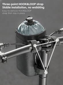 WEST BIKING Bicycle Warm Water Bottle Bag (Large-Capacity Handlebar Cycling Bag) - Thermal Insulation Fabric, Large-Capacity Design, Handlebar-Mounted, Waterproof Zipper, Compatible With Most Water Bottles, Cycling Gear - Multicolor - View 7