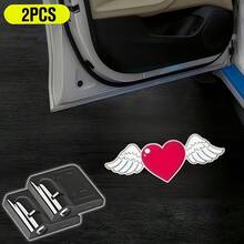 Multi-Pack Car Battery Powered LED Welcome Lights - Universal Car Door Decorative Atmosphere Lights - Suitable As Halloween, Valentine's Day, Thanksgiving, Christmas Gifts - Easy To Install, Personalized And Practical. - Bright Black - View 28