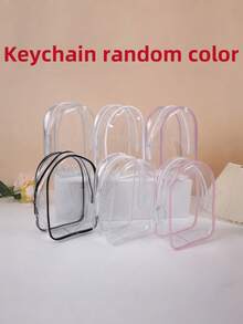 1pc 17cm Portable Doll Box For Storing And Transporting Collectibles And Artworks - Mystery Box And Collectibles Storage Box, Compatible With Collectibles (Excluding Dolls). Transparent Acrylic Material - Ideal For Use As Desktop Statue Acrylic Protective Case, Transparent Collection Box With Security Lock - (Keychain And Colored Ball Colors Random) - Multicolor - View 14