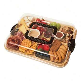 Bamboo Cheese Trays, Portable Food Trays, Suitable For Camping, Parties, And Restaurants | Holiday Appetizers, Cooked Food, And Snack Service Trays, Food Storage Trays, Bamboo Materials, Restaurants, Kitchens, Outdoors,New Year's Day/Valentine's Day/Ramadan. Health And Materials.