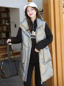 Women Winter Coats - Grey - View 1