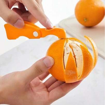 Folding Multifunctional Peeler,  Orange Peeler, Easy Open Orange Lemon Citrus Peeler Tool, Sharp Blade Orange Peeler Tool, Creative Kitchen Orange Peeling Gadget (1)