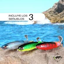 EstiloTACTICAL FISHING 3 Piezas - SeñUelos De Pesca Superficial Whopper Plopper. HéLice Giratoria, Pesados 36G Cada Uno Para Lances Largos.VersióN Mejorada - 1 - Ver 6