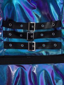 Set de 2 piezas Body con falda, conjunto de ropa de dormir para mujer, conjunto de pijama elegante y grácil, conjunto de lencería sexy, conjunto de ropa interior para mujer, moldeable, conjunto de ropa para dama - Multicolor - Ver 5