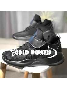High-Top Basketball Shoes, Athletic Style, Training/Gym Shoes, Men's And Women's, Non-Slip, Stylish, Various Colors, Sizes 38 To 44. 24-Hour Shipping! - 黑色 - 查看 4