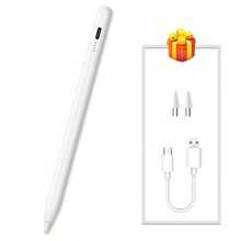 Bolígrafo universal de tacto capacitivo compatible con tabletas y smartphones Android, compatible con Xiaomi y tabletas, adecuado para tabletas y teléfonos Android, compatible con Huawei y compatible con iPad, accesorios para tabletas, regalos para madres, familia, amigos, cumpleaños, festividades - Blanco - Ver 9