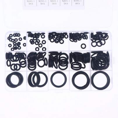 175/200Pcs Sealing Elastic Band Rubber O Ring Set Gaskets Seal Nitrile Rubber Bands High Pressure O-Rings Repair Kit