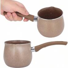 Mini Saucepan 0.8qt/750ml Nonstick Butter Warmer Multi Milk Pot Stockpot Practical Small Melting Pot With Handle Pour Spouts - Đồng - Xem 7