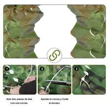 1*2M Red de Camuflaje, persianas de Malla para decoración de Caza, Patio, Campamento, fotografía, Granja, Refugio, ocultación de Coche, Fiesta, telón de Fondo, Cortina, Cubierta de toldo