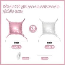 Decorative Balloons - Cuadrado-blancoRosa - View 3