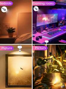 1/2/4pcs Magnetic LED Motion Sensor Light, USB Night Light, Easy To Install In Hallway, Stairs, Bedroom, Kitchen And Office - Multicolor - View 7