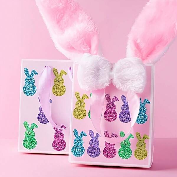 500 Pieces Easter Bunny Stickers - Colorful Self-Adhesive Bunny Labels For Party Favors, Gift Boxes, And Envelope Sealing, 5 Mixed Colors, Suitable For Easter Occasions